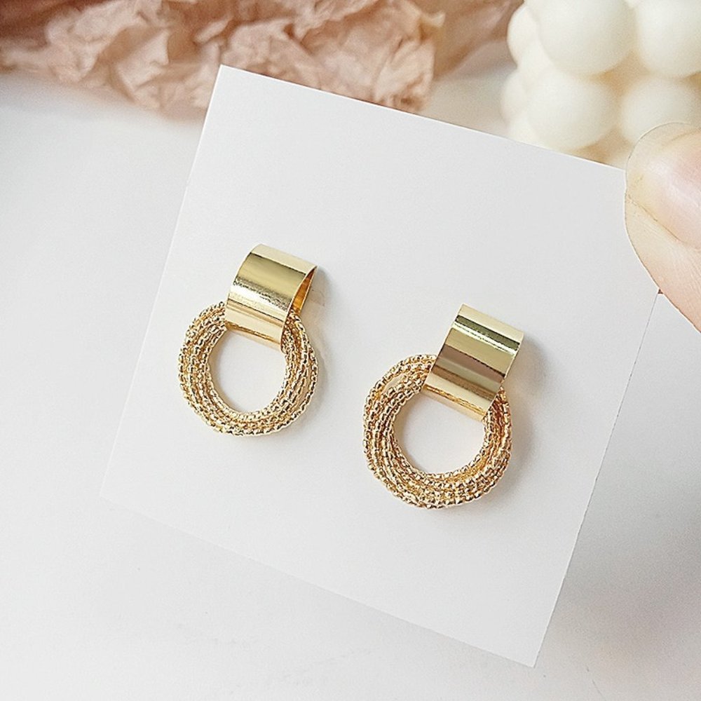 Earrings Women Circle Stud Bohemian Retro Hoop Drop Cute Trendy Jewelry - Picture 2 of 6